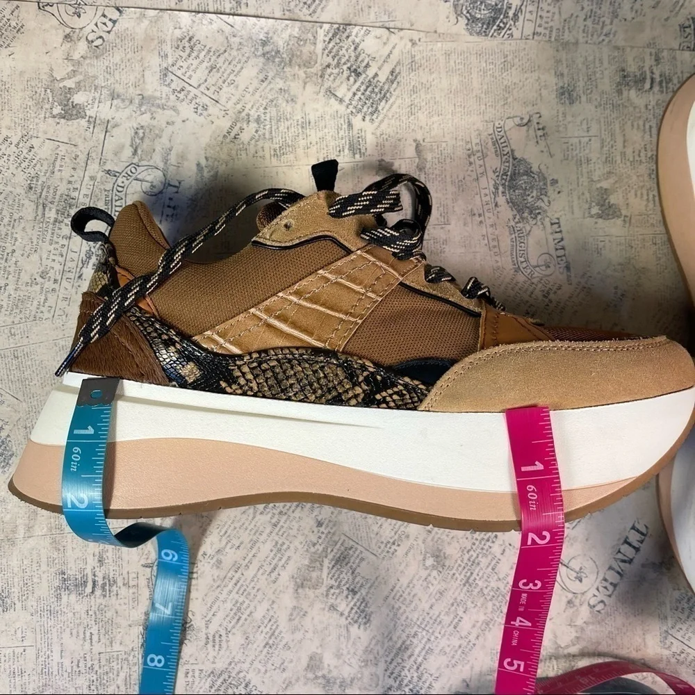 Zara Chunky Platform Lace Up Trainers Sneakers